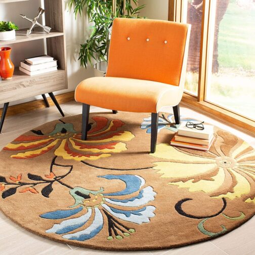 Handmade Tufted Rugs, Premium Quality Round Wool Rug for Living Room RR11 - Image 2