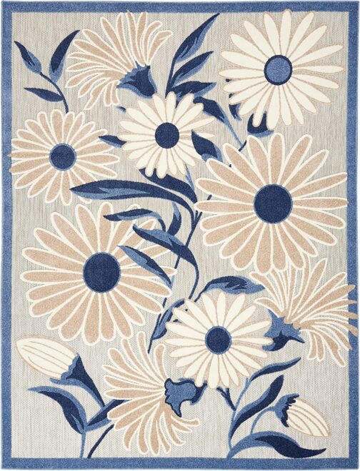 Handmade Tufted Rugs, Premium Quality Floral Wool Rug for Living Room CT21