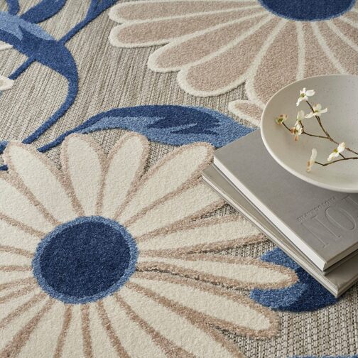 Handmade Tufted Rugs, Premium Quality Floral Wool Rug for Living Room CT21 - Image 2