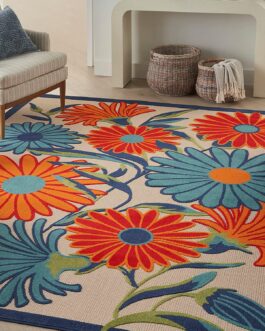 Handmade Tufted Rugs, Premium Quality Floral Wool Rug for Living Room CT24