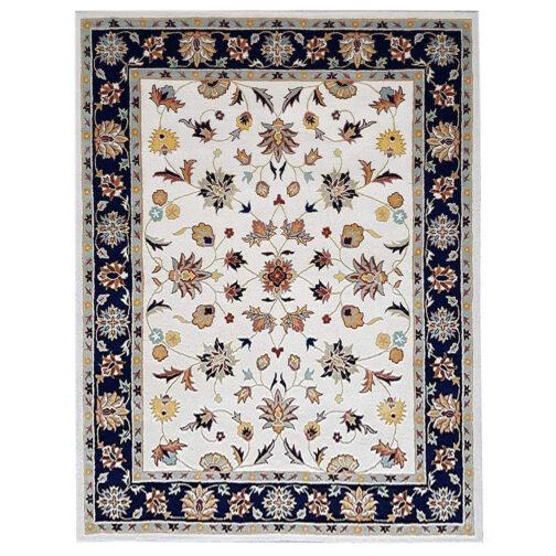 Handmade Tufted Rugs, Premium Quality Floral Wool Rug for Living Room CF10