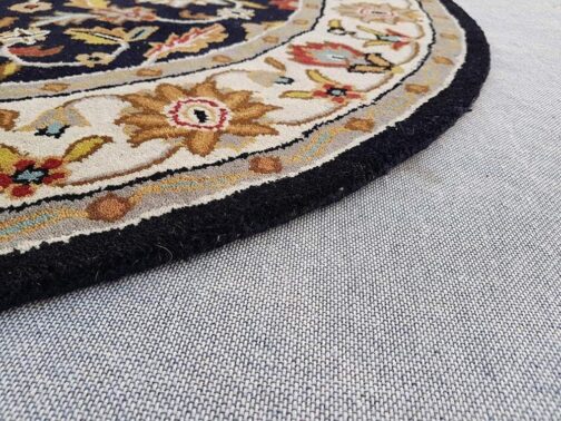 Handmade Tufted Rugs, Premium Quality Round Floral Wool Rug for Living Room RR73 - Image 2