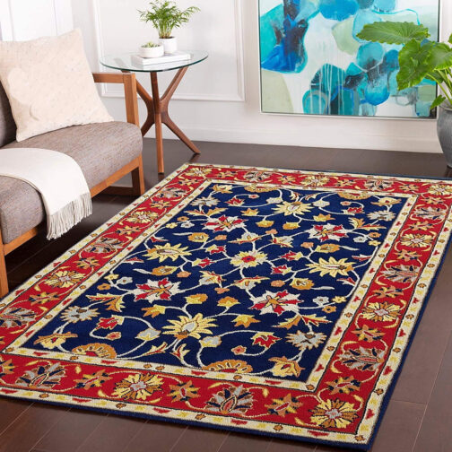 Handmade Tufted Rugs, Premium Quality Floral Wool Rug for Living Room CF12 - Image 2