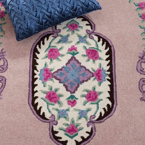 Handmade Tufted Rugs, Premium Quality Floral Wool Rug for Living Room CT20 - Image 4