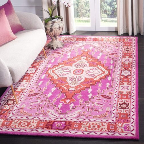 Handmade Tufted Rugs, Premium Quality Floral Wool Rug for Living Room CT11 - Image 2