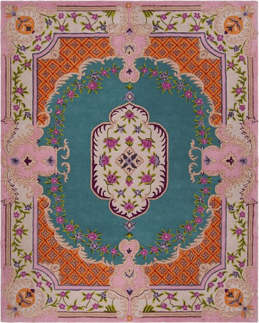 Handmade Tufted Rugs, Premium Quality Floral Wool Rug for Living Room CT12