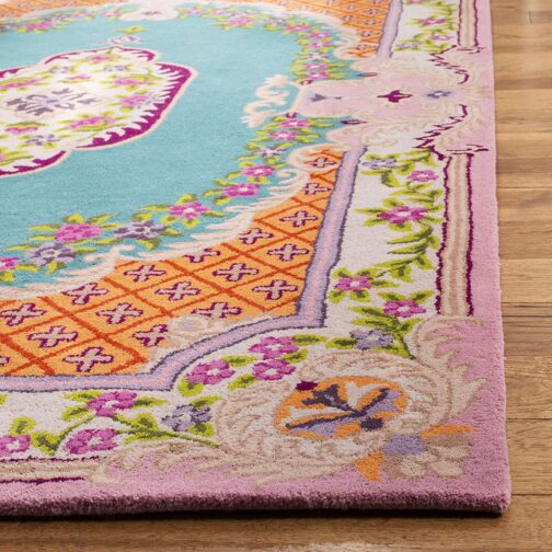 Handmade Tufted Rugs, Premium Quality Floral Wool Rug for Living Room CT12 - Image 3