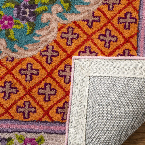 Handmade Tufted Rugs, Premium Quality Floral Wool Rug for Living Room CT12 - Image 4