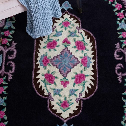 Handmade Tufted Rugs, Premium Quality Floral Wool Rug for Living Room CT14 - Image 3