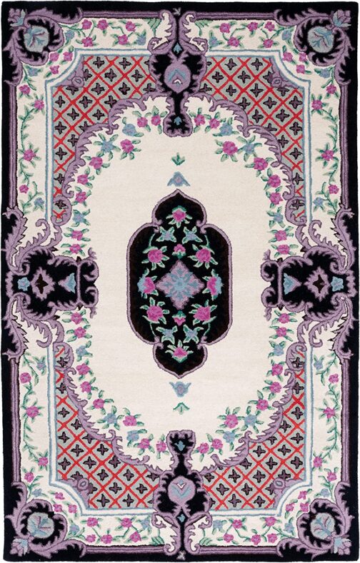 Handmade Tufted Rugs, Premium Quality Floral Wool Rug for Living Room CT16
