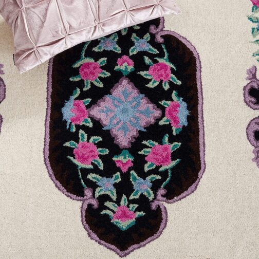 Handmade Tufted Rugs, Premium Quality Floral Wool Rug for Living Room CT16 - Image 4
