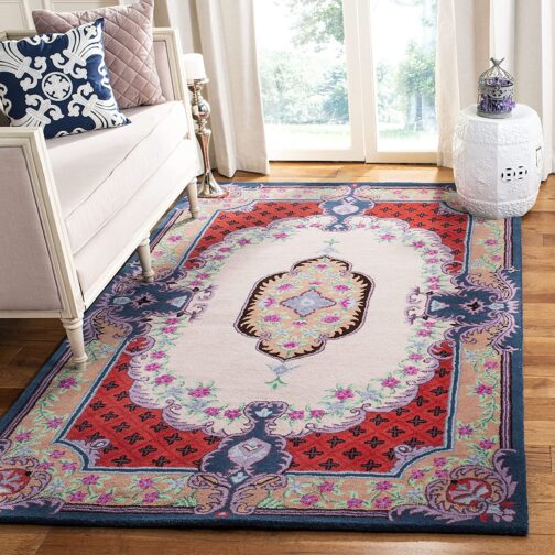 Handmade Tufted Rugs, Premium Quality Floral Wool Rug for Living Room CT17 - Image 2