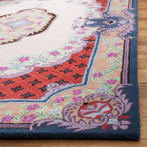 Handmade Tufted Rugs, Premium Quality Floral Wool Rug for Living Room CT17 - Image 3