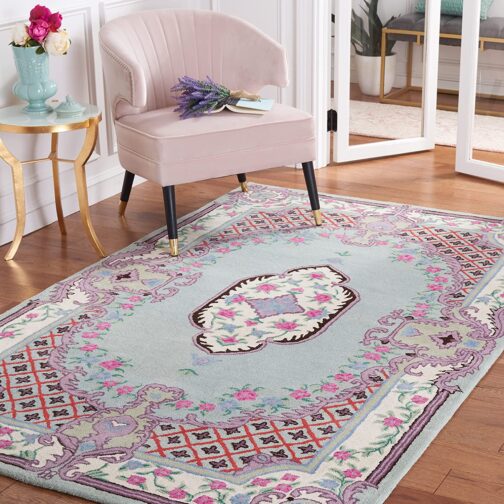 Handmade Tufted Rugs, Premium Quality Floral Wool Rug for Living Room CT18 - Image 2