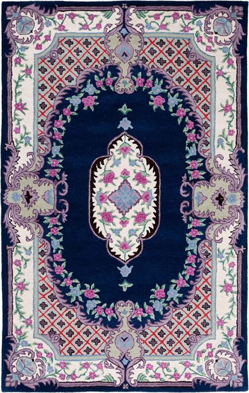Handmade Tufted Rugs, Premium Quality Floral Wool Rug for Living Room CT19