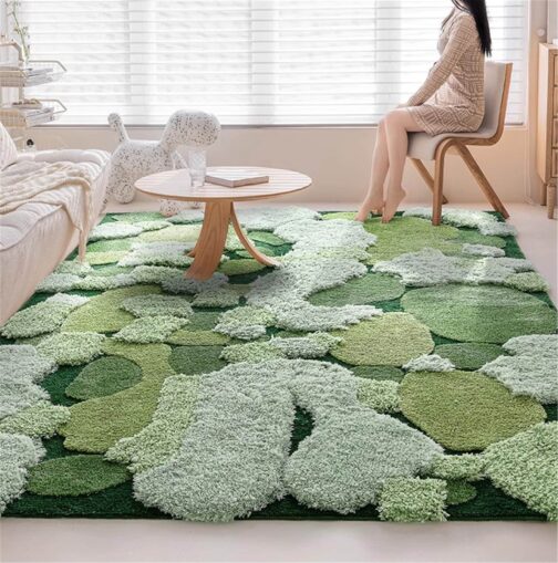 Handmade Tufted Rugs, Premium Quality Moses Wool Rug for Living Room CT26 - Image 4