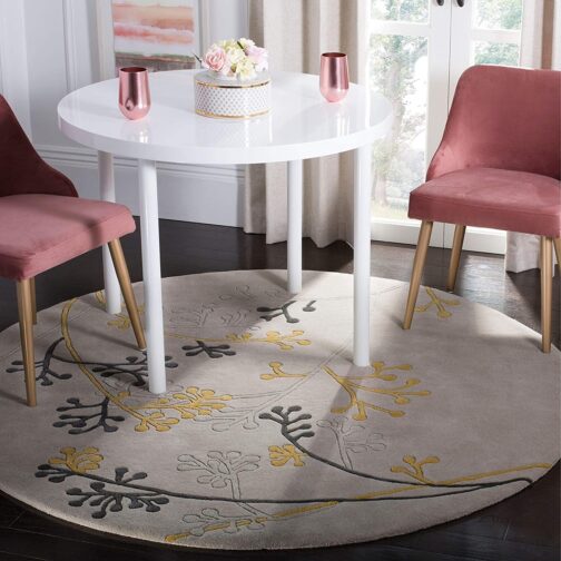 Handmade Tufted Rugs, Premium Quality Round Wool Rug for Living Room RR59