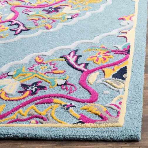 Handmade Tufted Rugs, Premium Quality Floral Wool Rug for Living Room CT03 - Image 2
