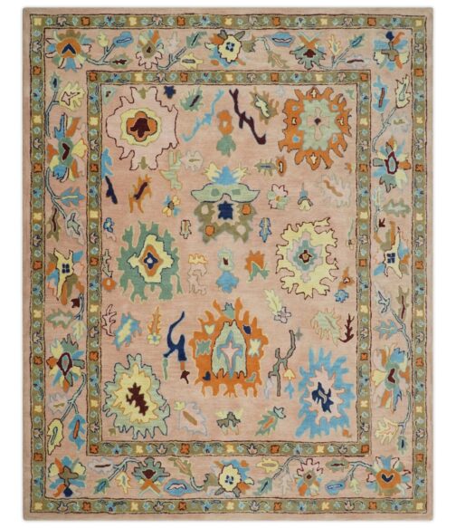 Handmade Tufted Rugs, Premium Quality Floral Wool Rug for Living Room CT09