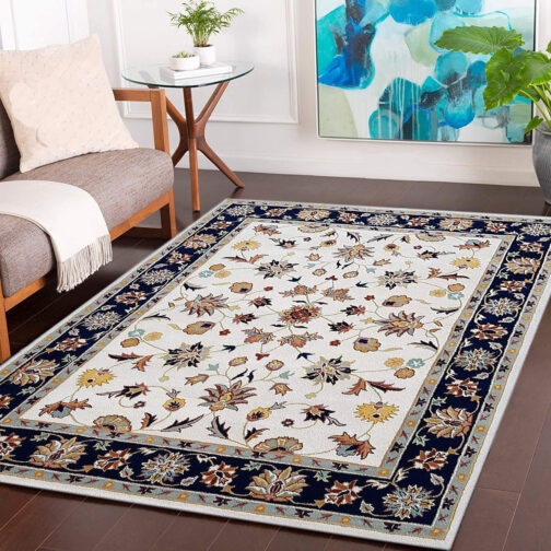 Handmade Tufted Rugs, Premium Quality Floral Wool Rug for Living Room CF10 - Image 2