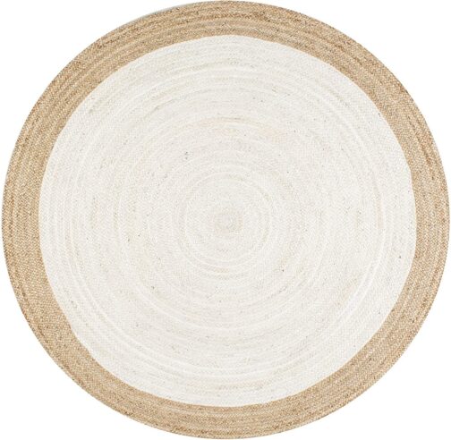 Handmade Round Jute Area Rug, Natural Jute Braided Custom Rugs RJR-14