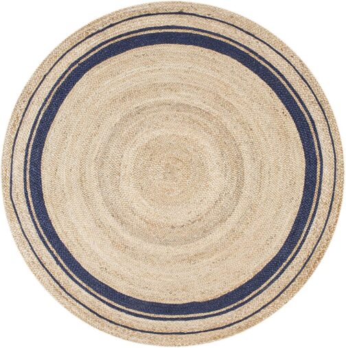 Handmade Round Jute Area Rug, Natural Jute Braided Custom Rugs RJR-12
