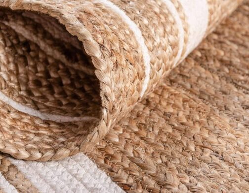 Handmade Round Jute Area Rug, Natural Jute Braided Custom Rugs RJR-20 - Image 4