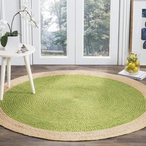 Handmade Round Jute Area Rug, Natural Jute Braided Custom Rugs RJR-10