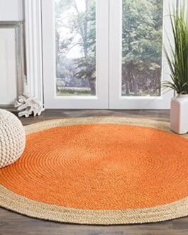 Handmade Round Jute Area Rug, Natural Jute Braided Custom Rugs RJR-13