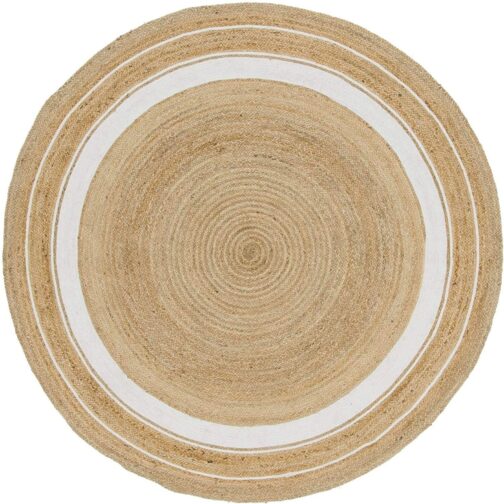 Handmade Round Jute Area Rug, Natural Jute Braided Custom Rugs RJR-20