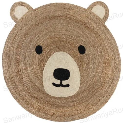 Handmade Round Jute Area Rug, Natural Jute Braided Custom Rugs RJR-19