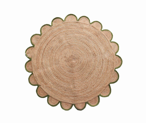Handmade Round Jute Area Rug, Natural Jute Braided Custom Rugs RJR-25