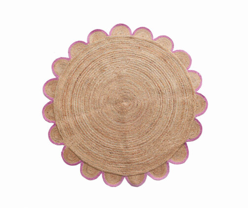 Handmade Round Jute Area Rug, Natural Jute Braided Custom Rugs RJR-26