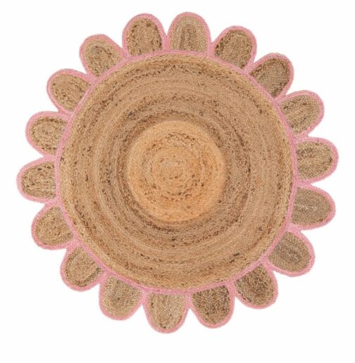 Handmade Round Jute Area Rug, Natural Jute Braided Custom Rugs RJR-40