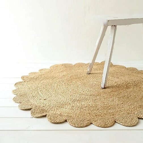 Handmade Round Jute Area Rug, Natural Jute Braided Custom Rugs RJR-41 - Image 3