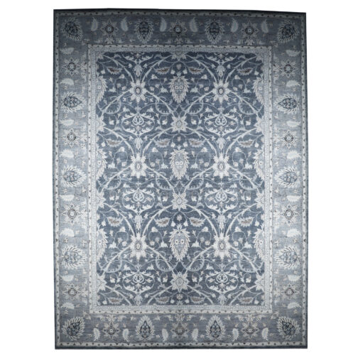 Handmade Oriental Silk Rug, Hand Knotted Vintage Premium Floral Rug 10x14 Ft HKOR-12