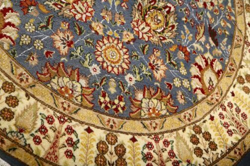 Oriental Round Area Rug, Hand Knotted 100% Wool Round Rug, Floral Rug Multi Size 10 - Image 2