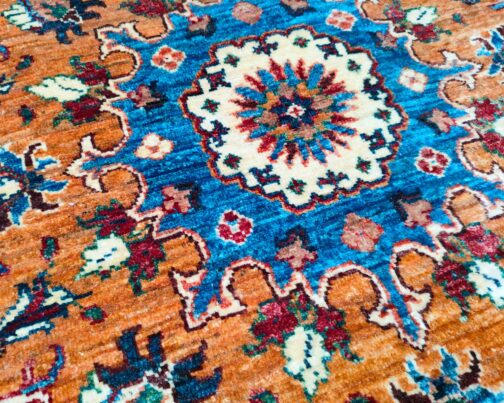 Oriental Round Area Rug, Hand Knotted 100% Wool Round Rug, Floral Rug Multi Size 13 - Image 4