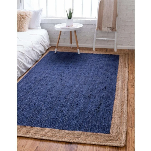 Indian Handwoven Jute Area Rug, Natural Jute Braided Custom Rugs Multi Size JR-15 - Image 2