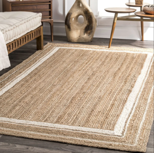 Indian Handwoven Jute Area Rug, Natural Jute Braided Custom Rugs Multi Size JR-17 - Image 3