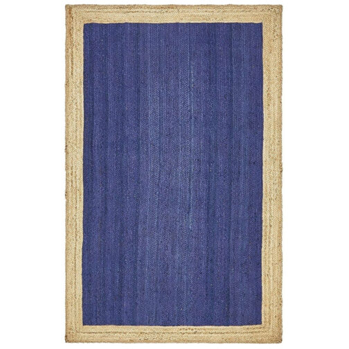 Indian Handwoven Jute Area Rug, Natural Jute Braided Custom Rugs Multi Size JR-15