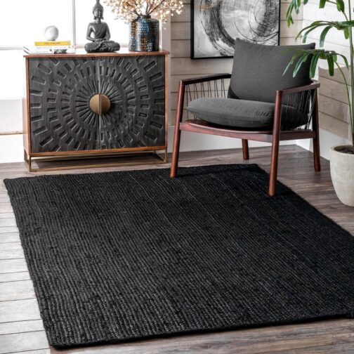 Indian Handwoven Jute Area Rug, Natural Jute Braided Custom Rugs Multi Size JR-20 - Image 2