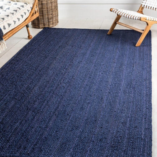 Indian Handwoven Jute Area Rug, Natural Jute Braided Custom Rugs Multi Size JR-21 - Image 2