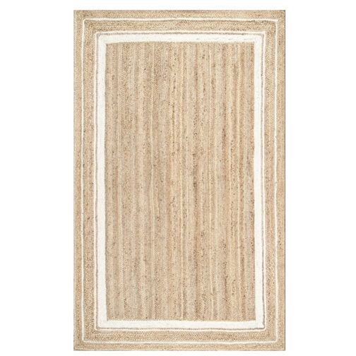 Indian Handwoven Jute Area Rug, Natural Jute Braided Custom Rugs Multi Size JR-17