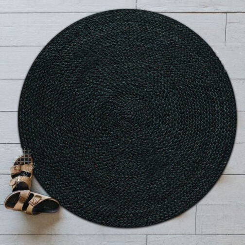 Handmade Round Jute Area Rug, Natural Jute Braided Custom Rugs RJR-57