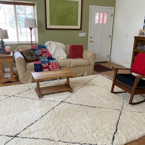 Beni Ourain Rug, Authentic Moroccan Rug, Berber Carpet, Handmade Wool BOR-05 - Image 3