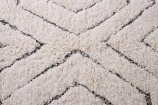 Beni Ourain Rug, Authentic Moroccan Rug, Berber Carpet, Handmade Wool BOR-09 - Image 4