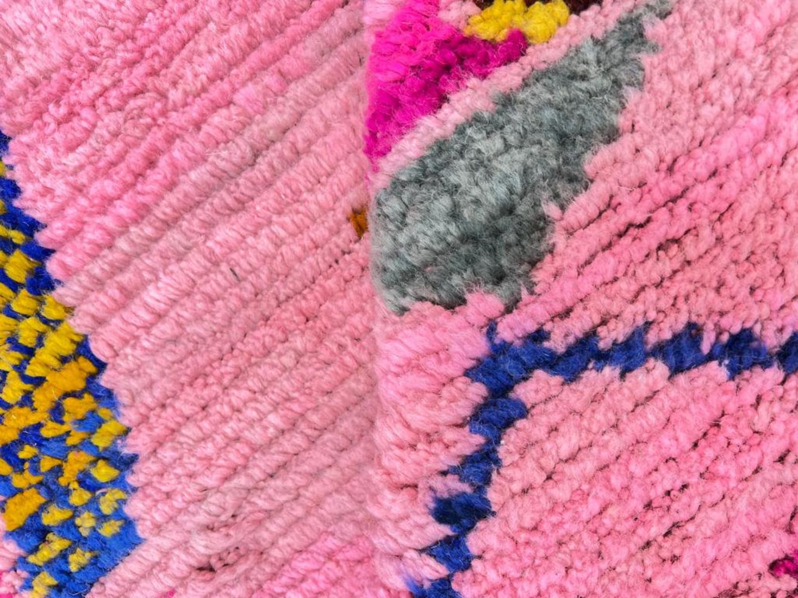 Beni Ourain Rug, Authentic Moroccan Rug, Berber Carpet, Handmade Wool BOR-13 - Image 3