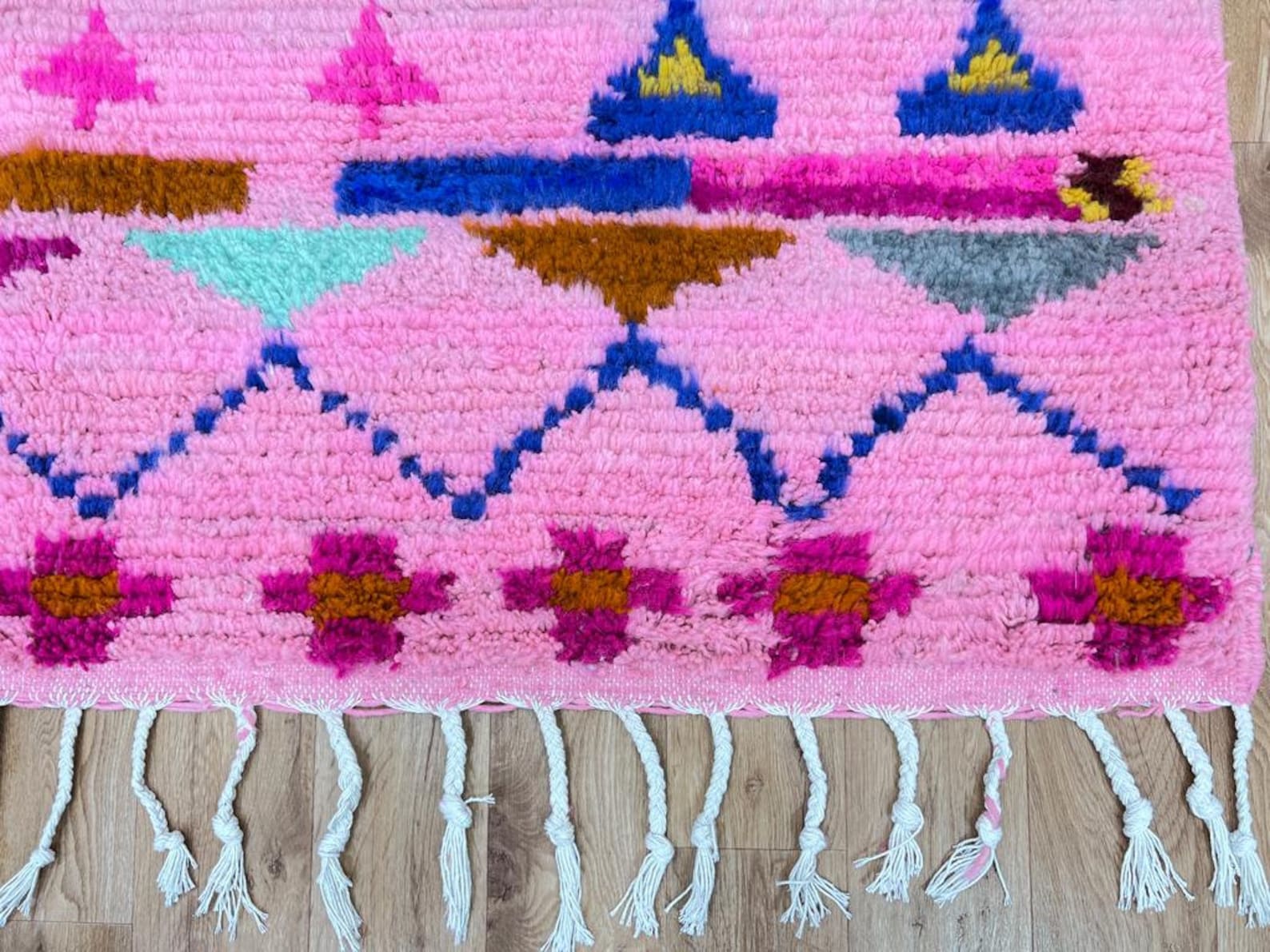 Beni Ourain Rug, Authentic Moroccan Rug, Berber Carpet, Handmade Wool BOR-13 - Image 4