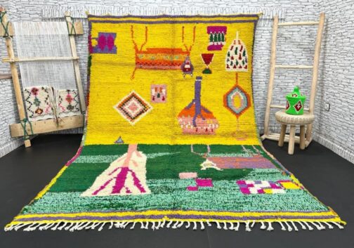 Beni Ourain Rug, Authentic Moroccan Rug, Berber Carpet, Handmade Wool BOR-24